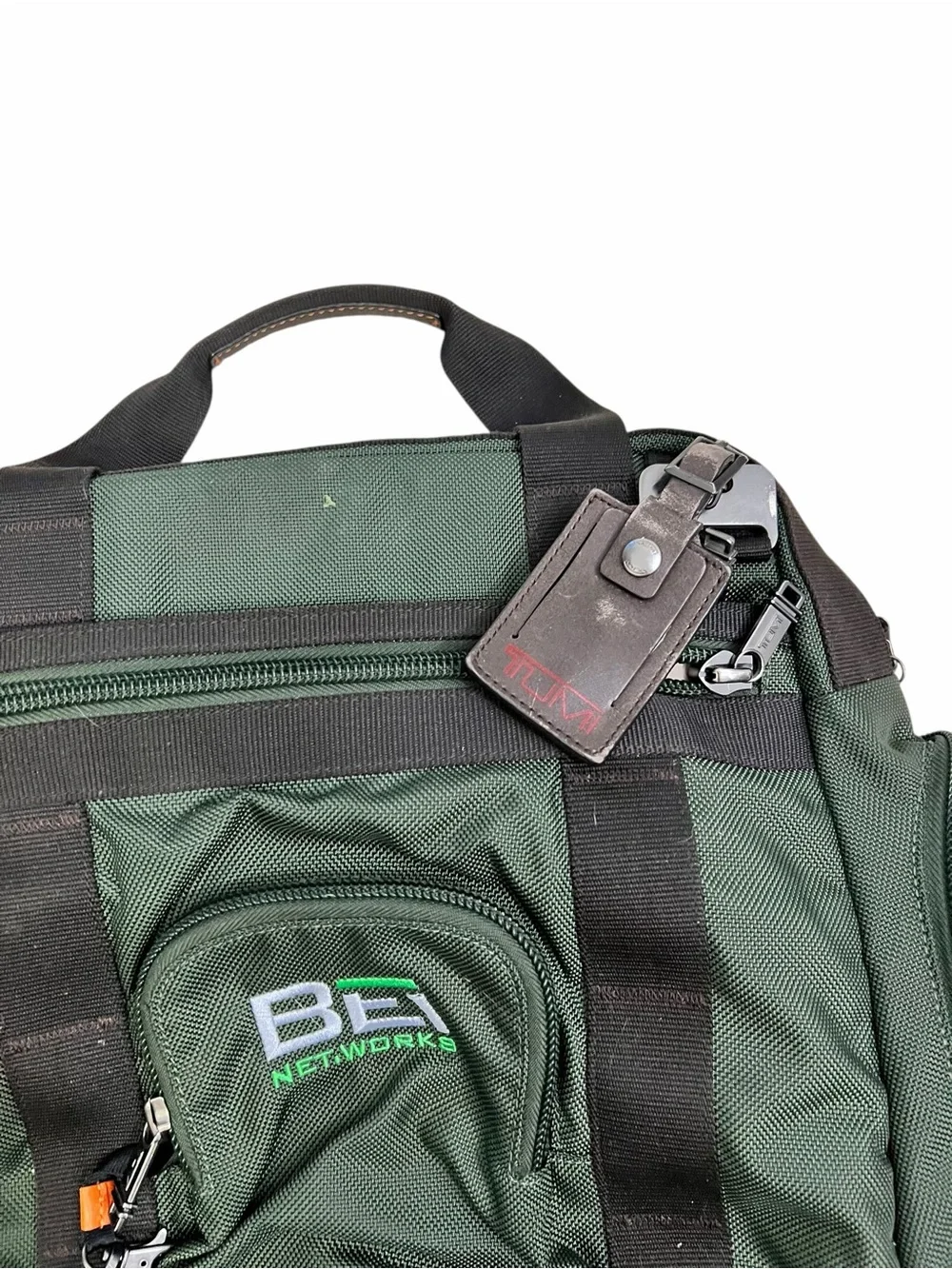 TUMI Alpha 69380SP0 Spruce Green Ballistic Nylon Laptop Brief Backpack Bag